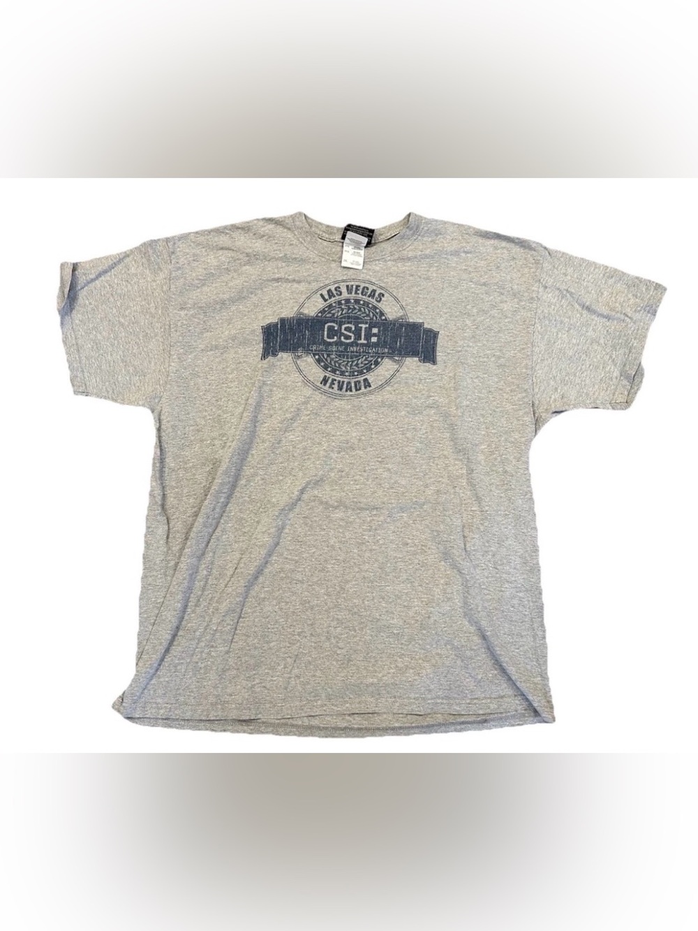 Vintage CSI Crime Scene Investigation T Shirt Mens 2XL Gray Las Vegas Nevada CBS - Picture 1 of 10